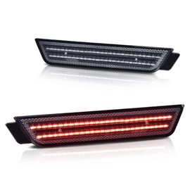 PIT66 LED Rear Fender Side Marker Light Lamp Compatible with Chevy Camaro LS, LT, SS, Z/28, ZL1 2010 2011 2012 2013 2014 2015, Smoke Lens 1 Pair,92246253, 92246252