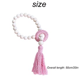 YZSZ Pack of 2 Boho Curtain Holdbacks Cotton Rope Curtain Tieback Braided Cotton Rope Curtain Tieback Curtains Durable for Home Office Kitchen Hotel Indoor Curtain Decorative (Pink)