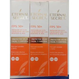 3 Pzas Bloqueador Solar Eternal Secret 125gr                                                                                                          