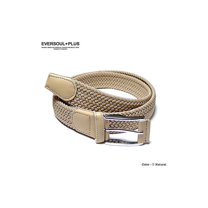 EVERSOUL Mesh Belt, 10 Colors, Stretchable, Elastic Belt, Braid, Business,