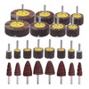 Mixiflor 24 Pcs Abrasive Flap Wheel Sander Set, 80 Grit
