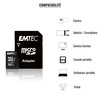 Emtec ECMSDM64GXC10 EliteGold 64GB microSDXC Speicherkarte - Highspeed, SD-Adapter UHS-I,