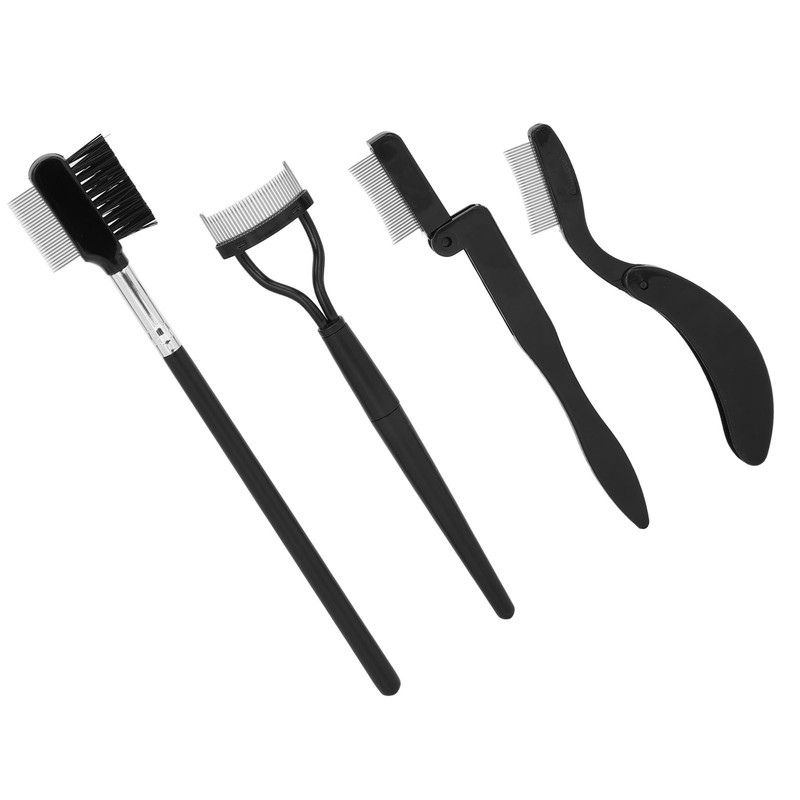 4 Pieces Folding Eyebrow Comb Eyelash Separator Grooming Brush Portable