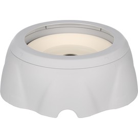 Flamingo Spill Leak-Proof Drinking Bowl Round Grey 1.2 L - 24.2 x 23.2 x 8.6 cm - Removable and Non-Slip Feet
