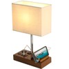 Briever USB Table Lamp, Multi-Functional Bedside Desk Lamp with 2