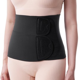 Momcozy Ergowrap Postpartum Belly Band, 3D Abdomen Lifting & Ergonomic Back Support Abdominal Binder, Seamless & Invisible Wrap Shapewear for Postpartum C-Section Recovery, Daily Wear, Exercise