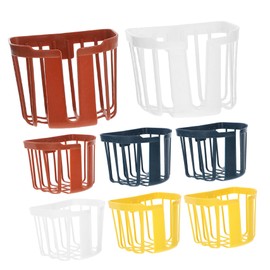 IWOWHERO Set of 8 Wall-Mounted Planter Baskets Plastic Container Pots for Flowers Easy to Install Space-Saving Design Suitable for Orchids