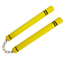 Fayscingo Foam Nunchucks Practical Portable Training Practice Nunchucks Martial Arts Nunchakus for Kids and Beginners (Yellow)