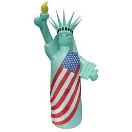Air Blown Inflatable 8' Patriotic Green Statue of Liberty Yard Decoration