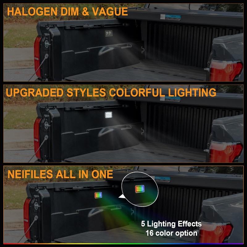 NEIFILES RGB LED Truck Bed Light Cargo Area Lights Compatible