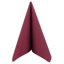 50 APARTina Napkins Fabric-Like Airlaid Plain Colour: Berry Size: 40 x 40 cm