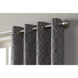 allen + roth Keldgate 84-in Graphite Polyester Grommet Light Filtering Single Curtain Panel