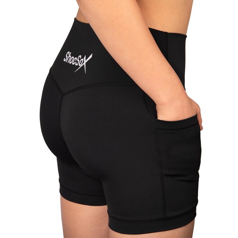 High-Waisted Volleyball Shorts - Women's Recycled 5-Inch Spandex with No-Slip