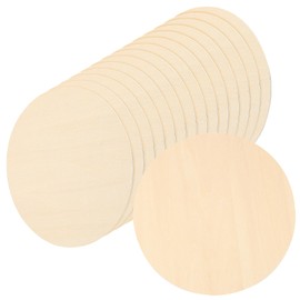 LEXININ 15 PCS 8 Inch/20cm Basswood Wooden Circles, 2mm Unfinished Plywood Circles, Round Wood Boards for DIY Crafts, Painting