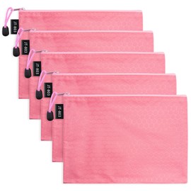 LUHIUMOYA A5 Piece Document Bag, Waterproof Document Bag with Zip, Bag for Paper, Documents, File, Cosmetics, Homework (Pink)