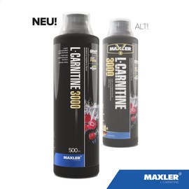 Maxler Maxler L-Carnitine 3000 - Blaubeere-Himbeere - 500ml - Hochdosiertes L Carnitin Liquid - Vegane Nahrungserg?nzuing - 3000mg Wirksotff pro Portion - 20 Portionen - Inklusive Messbecher