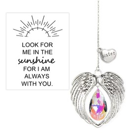 Sympathy Gifts for Loss of Sister, Sister in Heaven Memorial Crystal Suncatcher, for Loss of Sister,Sun Catcher, Bereavement & Grief Gift