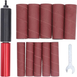 Handheld Rubber Sanding Drum, 1.5 Drill Sanding Mandrel Spindle Sander Adaptor for Drill Presses and Power Drill, 10Pcs Spindle Sander Sleeves Drive Spindle Sander for Woodworking