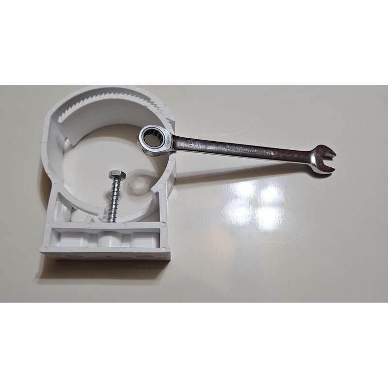 SnapnStrut Handy-Snap 79-93HS White Polypropylene Pipe Hanger - Surface Mount,