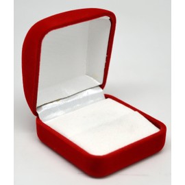 Novel Box Red Flocked Ring Gift Box Jewelry Display