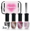 With Shan Custom Magnetic Nail Polish Set, Magnet Nail Polish 9ml x 4 types + Power Magnet + Pouch, 3 Sets / 위드샨 커스텀 마그네틱 네일폴리쉬 세트, 자석 매니큐어 9ml x 4종 + 파워마그넷 + 파우치, 3세트