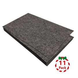 Stiff Felt Sheets, 11 Pcs Felt Fabric, 17,78×28,7cm Color Felt for Crafts, Craft Felt Square for for Sewing (Dark Grey)