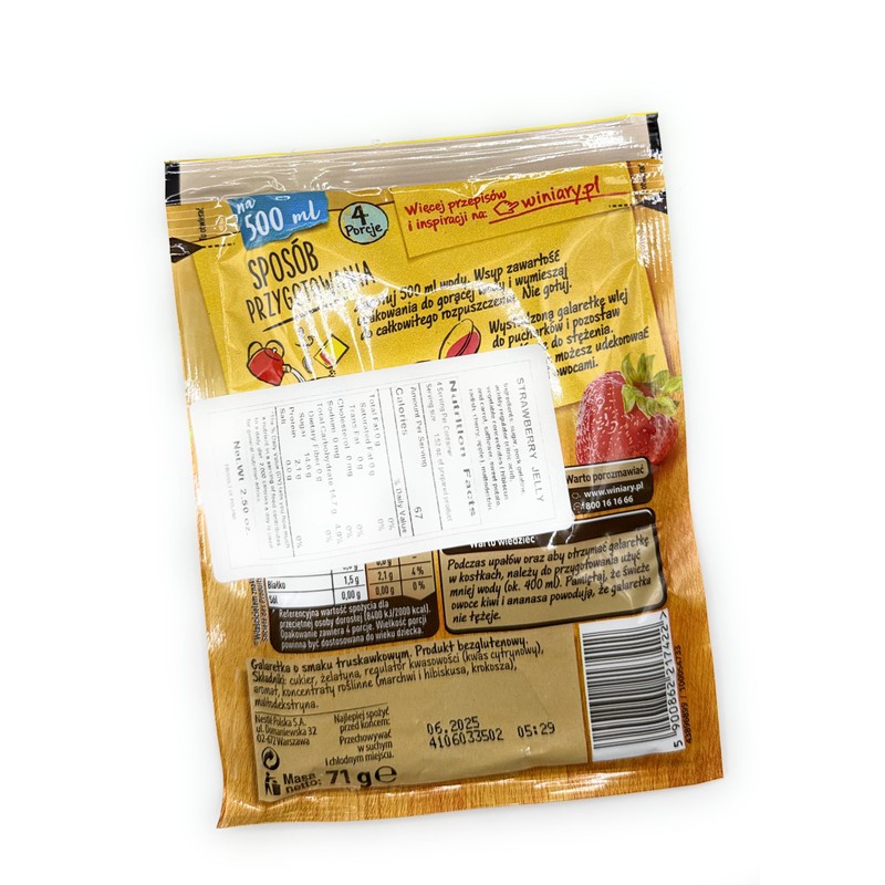 Winiary Galaretka o Smaku Truskawkowym Strawberry Jelly Mix (5-Pack)