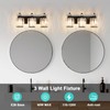 ALAISLYC Black Bathroom Light Fixtures with K9 Crystal Lampshade Bathroom