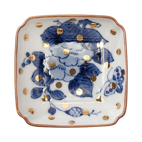 amabro MAME Amabro Beans Peony Butterfly Square Plate