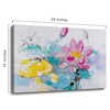 Large Lotus Flower Canvas Print 16x24 Inch – Abstract Pink