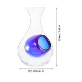 Glass Wine Decanter with Ice Pocket 400ML Japanese Cold Sake Decanter Fast Decanter Bottle Chilled Server Brandy Dispenser