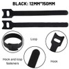 KOLZEMV Pack of 50 Velcro Cable Ties, Cable Ties, Perfect