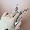 ATUP Pearl Rings for Women, Rose Gold Plated Silver Pearl