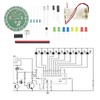 PZMYJB Colourful Voice Control Rotating LED Light DIY Practical Soldering