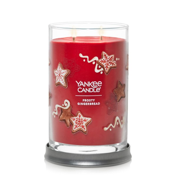 Yankee Candle Frosty Gingerbread Scented, Signature 20oz Large Tumbler 2-Wick
