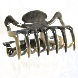 Military Grey 1 Large 9 cm Hair Claw – Made in Germany – Welovebeads