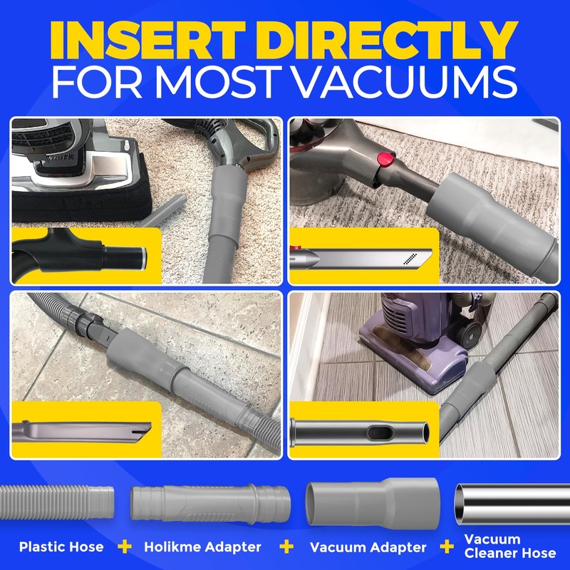 Holikme 2 Pieces Dryer Vent Cleaner Kit, Dryer Lint Vacuum