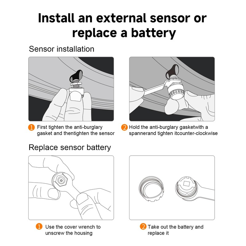 Easesuper RV Tire Pressure Monitoring System, Wireless TPMS with Bluetooth