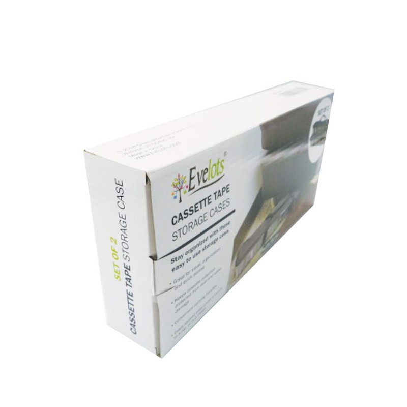 Evelots Cassette Tape Bag -See Thru Organizer Storage with Handles