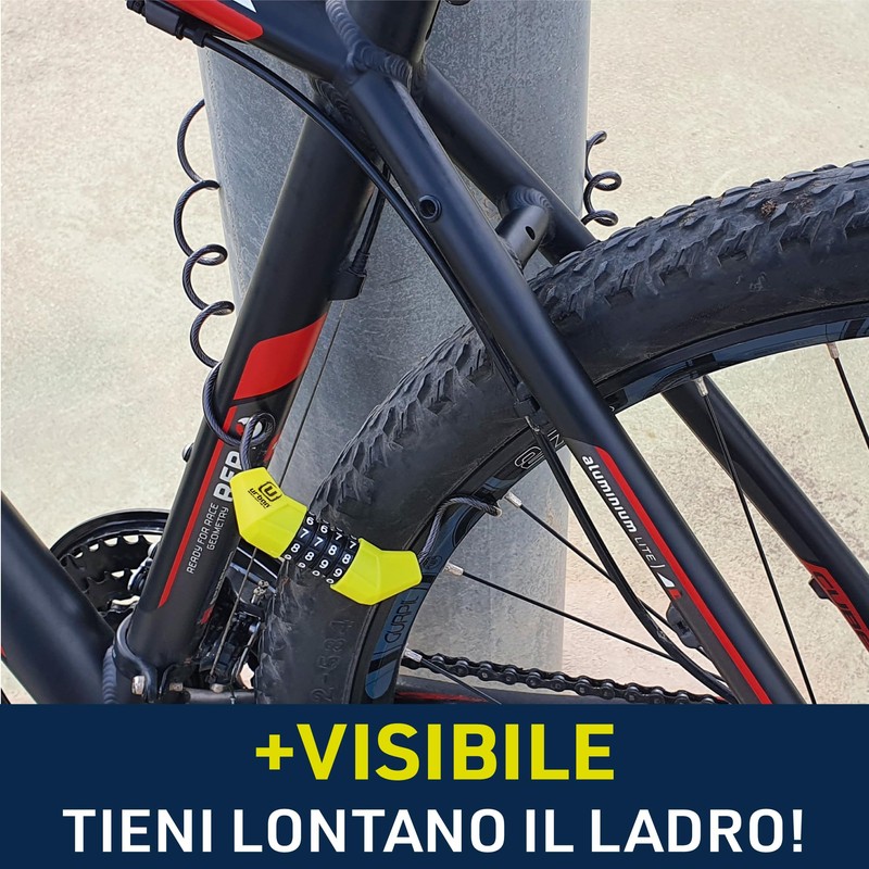 URBAN UR446 Antifurto Casco Moto Lucchetto con Codice Cavo Blocco