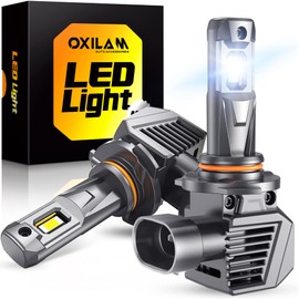 OXILAM M5S 9OO5 Bulbs 2024 1:1 Halogen Size, 30000LM Brighter Front Fog Light Bulbs, 6500K Cool White Light Bulb with Cooling Fan, Wireless, IP68 Waterproof, Pack of 2