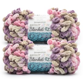 Bernat Alize Blanket Lilac Bush Yarn - 2 Pack of 180g/6.4 oz - 100% Polyester - #7 Jumbo - 18 Yards - Knitting/Crochet
