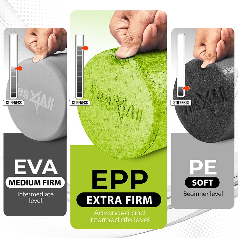 Yes4All EPP Exercise Foam Roller – Extra Firm High Density