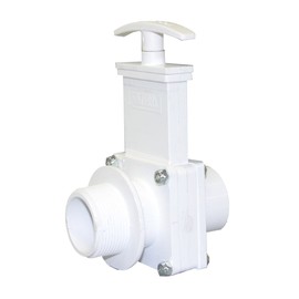 Valterra 6106 PVC Gate Valve, White, 1-1/2" MPT x Spig