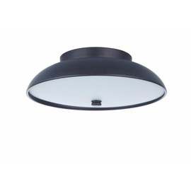 Craftmade X6811-FB-LED Soul Frosted Acrylic Bowl Flush Mount, 1-Light LED 15 Watt, 4"H x 11"W, Flat Black