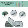 JOZEA Crochet Hooks Case, Empty Zipper Storage Organizer Bag with