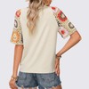 Chvity Short Sleeve Tops for Women Fashion Crochet Sleeve Crewneck