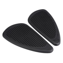 2Pcs Anti Slip Traction Pad Gas Fuel Tank Stickers Protector for Retro Motorcycle (Black)
