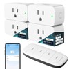 Linkind Matter Smart Plug with Remote, Work with Apple Home,