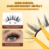 QUEWEL Magnetic Eyelashes, 1 Pair Soft Magnetic Eyelashes, Reusable Magnetic